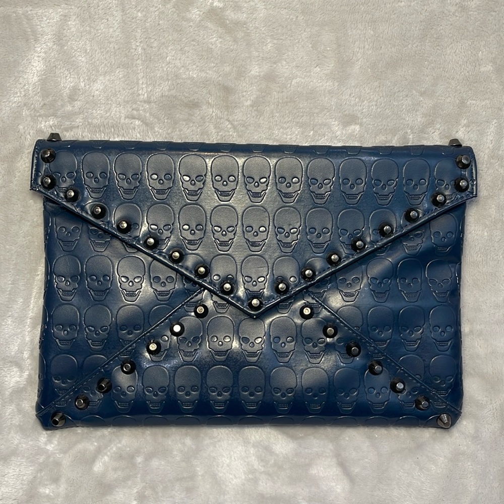 Skull purse/clutch Navy blue